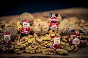 Walnut kernels are the most popular nuts at Christmas time photo