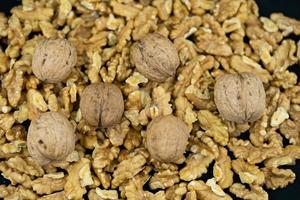 Walnut kernels are the most popular nuts at Christmas time photo