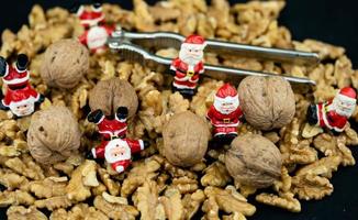 Walnut kernels are the most popular nuts at Christmas time photo