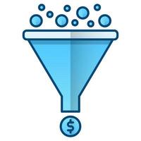 funnel with coins icon, suitable for a wide range of digital creative projects. Happy creating. vector