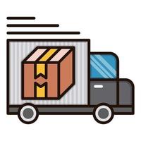 Shipping van icon, suitable for a wide range of digital creative projects. Happy creating. vector