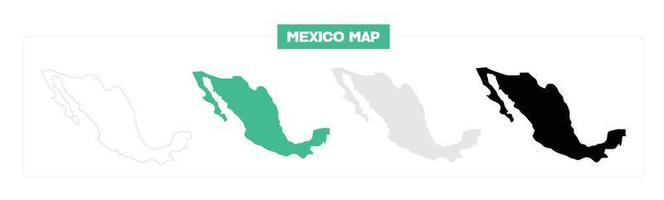 Mexico Map vector Silhouette