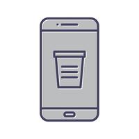 icono de vector de papelera de reciclaje