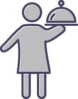 Man Serving Food Vector Icon