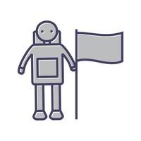 Man with Flag Vector Icon