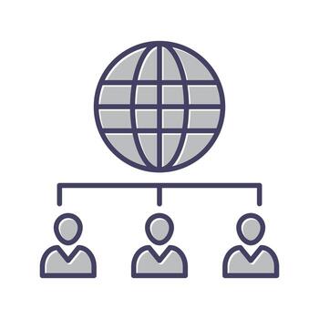 Web Client Server Line Filled Icon vector