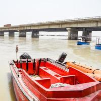 Ganga as seen in Garh Mukteshwar, Uttar Pradesh, India, River Ganga is believed to be the holiest river for Hindus, A view of Garh Ganga Brij ghat which is very famous religious place for Hindus photo