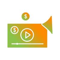 icono de vector de marketing de video