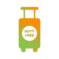 Duty Free Luggage Vector Icon