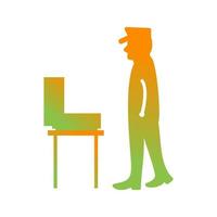 Guard Checking Briefcase Vector Icon
