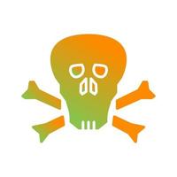 icono de vector de calavera pirata