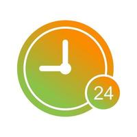 24 Hour Service Vector Icon