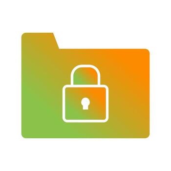 icono de vector de carpeta segura