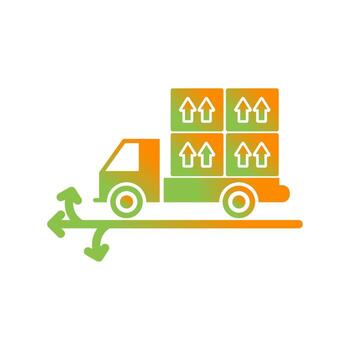 Multiple Delivery Points Vector Icon