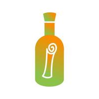 Scroll in Bottle Vector Icon