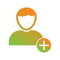 Unique Add Account Vector Glyph Icon