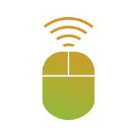 Unique Wireless Input Device Vector Glyph Icon