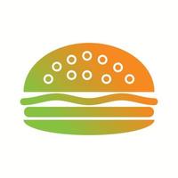 Unique Burger Vector Glyph Icon