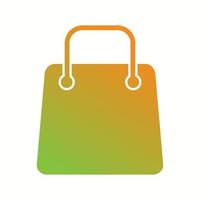 icono de glifo de vector de bolsa de compras único