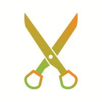 Unique Scissors Vector Glyph Icon