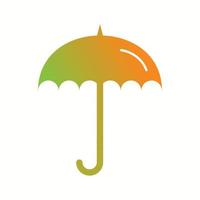 Unique Umbrella Vector Glyph Icon