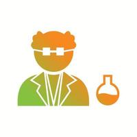 Unique Scientist Vector Glyph Icon