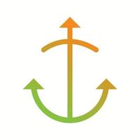 Unique Anchor Vector Glyph Icon