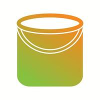Unique Sand Bucket Vector Glyph Icon