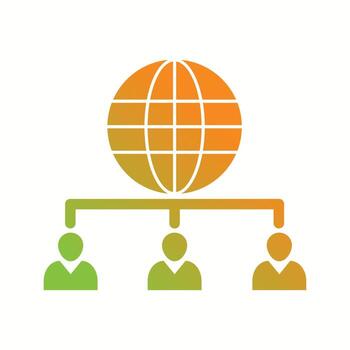 Unique Web Client Server Vector Glyph Icon