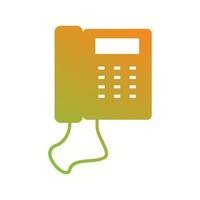 Unique Telephone Set Glyph Vector Icon