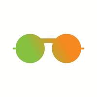 icono de glifo de gafas vintage único vector