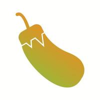 Unique Eggplant Vector Glyph Icon
