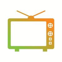 Unique Television Glyph Vector Icon