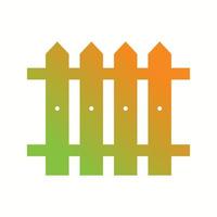 Unique Fence Glyph Vector Icon