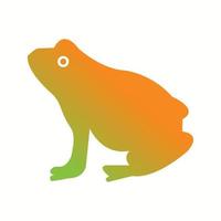 Unique Frog Vector Glyph Icon