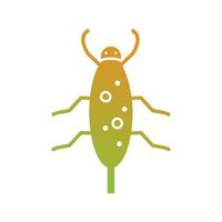 icono de glifo de vector de cucaracha único