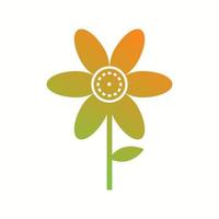 Unique Flower Vector Glyph Icon