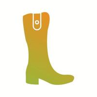 Unique Long boot Vector Glyph Icon