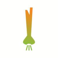 Unique Spring Onion Vector Glyph Icon