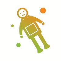 Unique Space Man Vector Glyph Icon