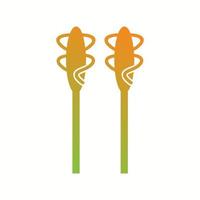 Unique Asparagus Vector Glyph Icon