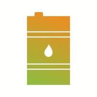 Unique Oil Barrel Vector Glyph Icon