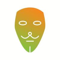 Unique Two Masks Vector Glyph Icon