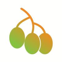Unique Berries Vector Glyph Icon
