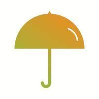 Unique Umbrella Vector Glyph Icon