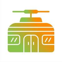 Cable Car Line Gradient vector