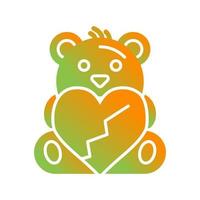 icono de vector de oso de peluche