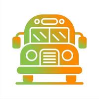 icono de vector de autobús escolar