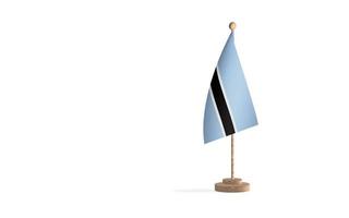 Botswana flagpole with white space background image photo