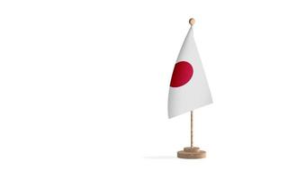 asta de bandera de japón con imagen de fondo de espacio en blanco foto